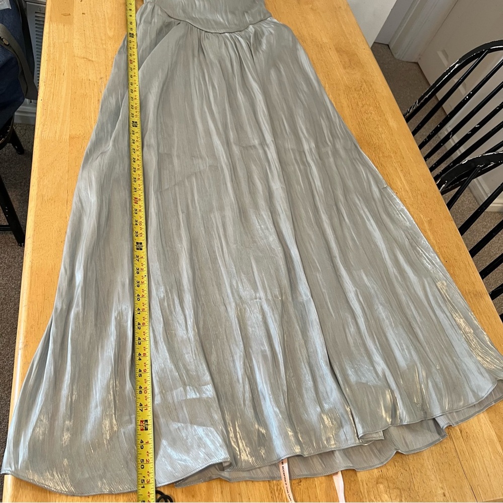 Lulu's Kylin Sage satin basque waist maxi dress - Picture 10 of 14